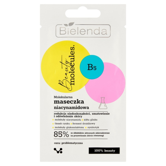 BIELENDA BEAUTY MOLECULES NIACYNAMIDOWA MASECZKA KREMOWA DO TWARZY 8G