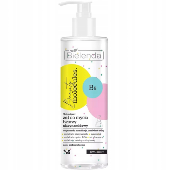 BIELENDA BEAUTY MOLECULES NIACYNAMIDOWY ŻEL DO MYCIA TWARZY 195G