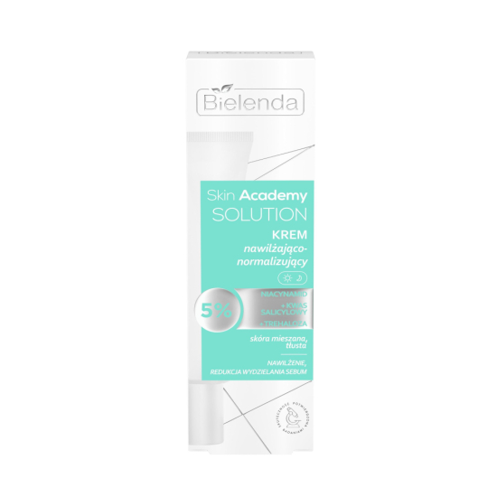 BIELENDA SKIN AKADEMY SOLUTION KREM NAWILŻAJĄCO NORMALIZUJĄCY Z NIACYNAMIDEM I KWASEM SALICYLOWYM 50ML