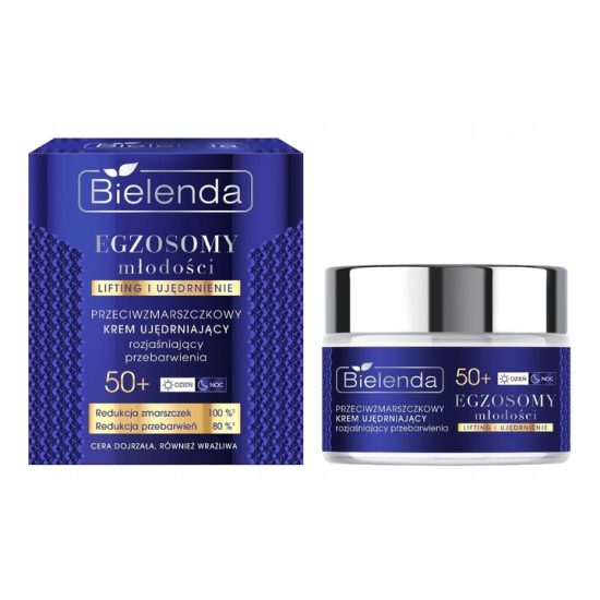 BIELENDA EGZOSOMY MŁODOŚCI KREM UJĘDRNIAJĄCY, ROZJAŚNIAJĄCY PRZEBARWIENIA 50+ DZIEŃ/NOC 50ML