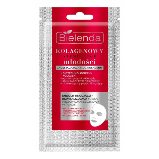 BIELENDA KOLAGENOWY STYMULATOR MŁODOŚCI ENDOLIFTINGUJĄCO-REWITALIZUJĄCA MASKA W PŁACIE  1 SZT