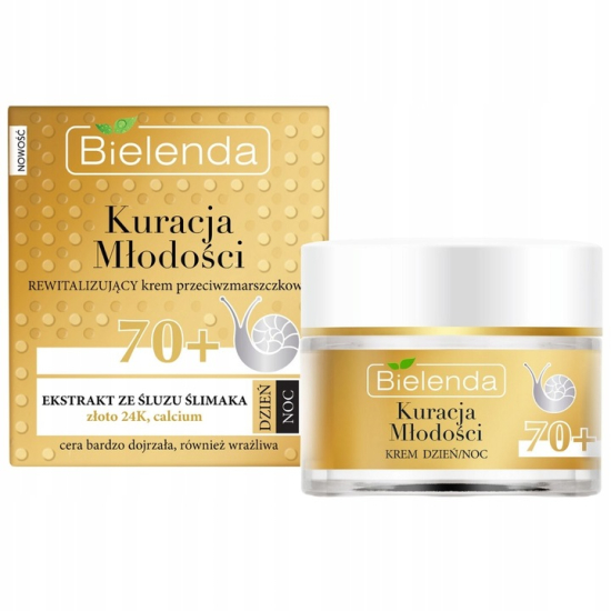 BIELENDA KURACJA MŁODOŚCI KREM REWITALIZUJĄCY PRZECIWZMARSZCZKOWY 70+ 50ml
