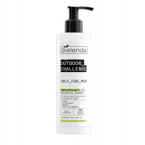 BIELENDA ONLY FOR MEN OUTDOOR CHALLENGE ODŚWIEŻAJĄCY MĘSKI ŻEL DO MYCIA TWARZY 190ML