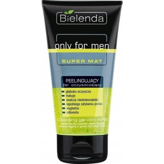 BIELENDA ONLY FOR MAN ŻEL OCZYSZCZAJĄCY PEELINGUJĄCY SUPER MAT DLA MĘŻCZYZN 150G
