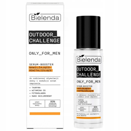 BIELENDA ONLY FOR MEN OUTDOOR CHALLENGE MĘSKIE SERUM BOOSTER NAWILŻAJĄCO-REWITALIZJĄCE 30ML