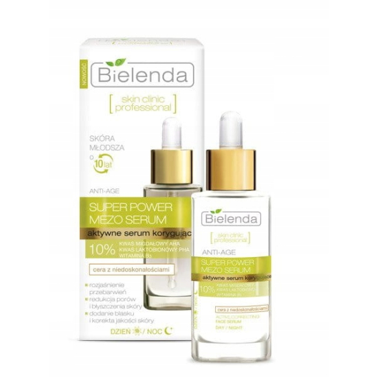BIELENDA SKIN CLINIC PROFESSIONAL AKTYWNE SERUM KORYGUJĄCE NA DZIEŃ I NOC 30ML produkt bez kartonowego opakowania