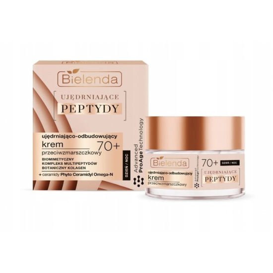BIELENDA UJĘDRNIAJĄCE PEPTYDY UJĘDRNIAJĄCO-ODBUDOWUJĄCY KREM PRZECIWZMARSZCZKOWY 70+ DZIEŃ/NOC 50ML
