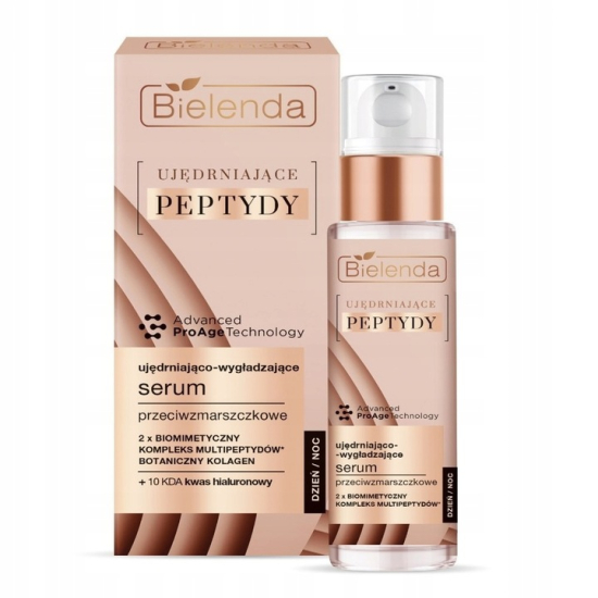 BIELENDA UJĘDRNIAJĄCE PEPTYDY UJĘDRNIAJĄCO- WYGŁADZAJĄCE SERUM PRZECIWZMARSZCZKOWE 30ML