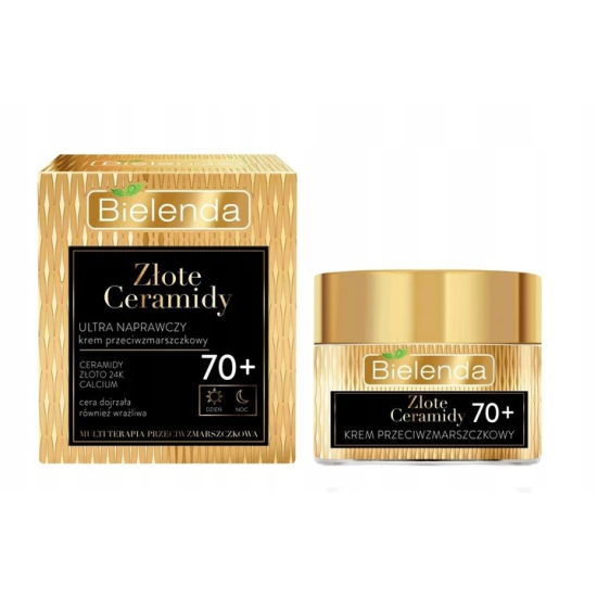 BIELENDA ZŁOTE CERAMIDY ULTRA NAPRAWCZY KREM PRZECIWZMARSZCZKOWY 70+ 50ML