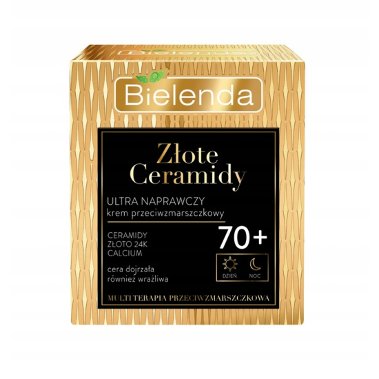 BIELENDA ZŁOTE CERAMIDY ULTRA NAPRAWCZY KREM PRZECIWZMARSZCZKOWY 70+ 50ML