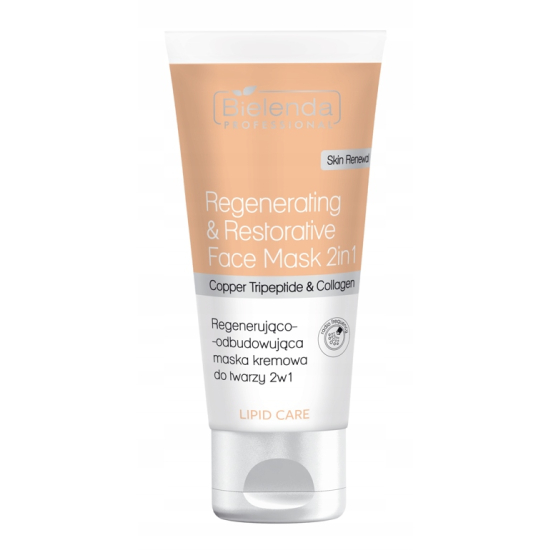 BIELENDA PROFESSIONAL LIPID CARE REGENERUJĄCO-ODBUDOWUJĄCA KREMOWA MASKA DO TWARZY 2W1 DO RF 150ML