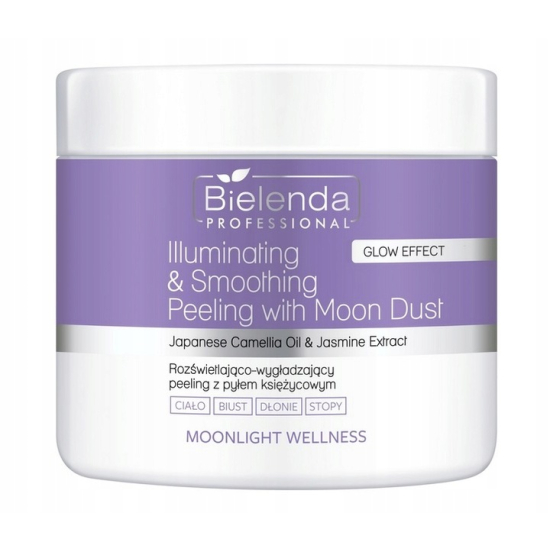 BIELENDA PROFESSIONAL MOONLIGHT WELLNESS ROZŚWIETLAJĄCO-WYGŁADZAJĄCY PEELING DO CIAŁA Z PYŁEM KSIĘŻYCOWYM 550G