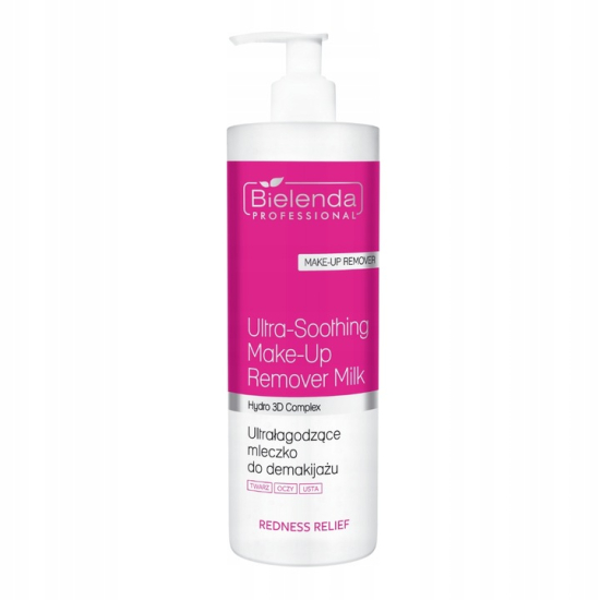 BIELENDA PROFESSIONAL REDNESS RELIEF ULTRA-ŁAGODZĄCE MLECZKO DO DEMAKIJAŻU TWARZY, OCZU I UST 500ML