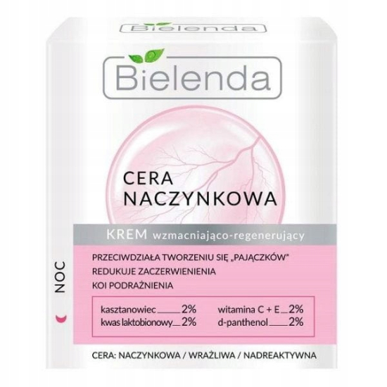 BIELENDA CERA NACZYNKOWA KREM NA NOC WZMACNIAJĄCO-REGENERUJĄCY 50ML