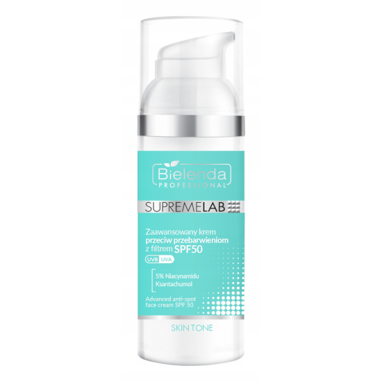 BIELENDA PROFESSIONAL SUPREMELAB SKIN TONE LEKKI KREM PRZECIW PRZEBARWIENIOM SPF50 UVA/UVB 50ML