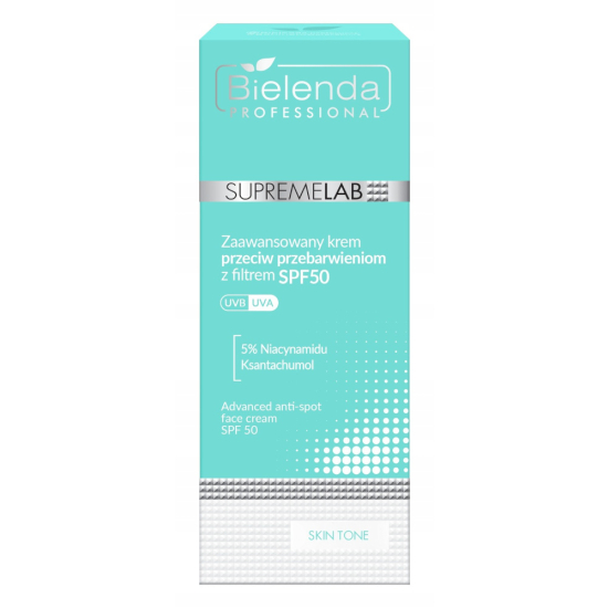 BIELENDA PROFESSIONAL SUPREMELAB SKIN TONE LEKKI KREM PRZECIW PRZEBARWIENIOM SPF50 UVA/UVB 50ML