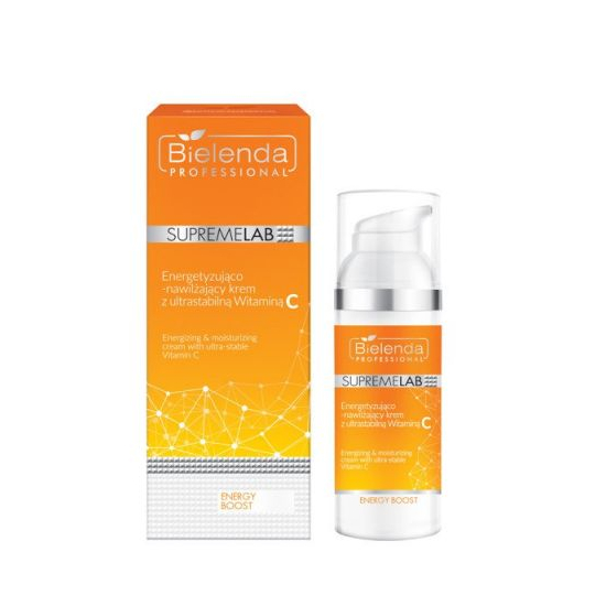 BIELENDA PROFESSIONAL SUPREMELAB ENERGY BOOST ENERGETYZUJĄCO - NAWILŻAJĄCY KREM Z ULTRASTABILNĄ WITAMINĄ C 50ML